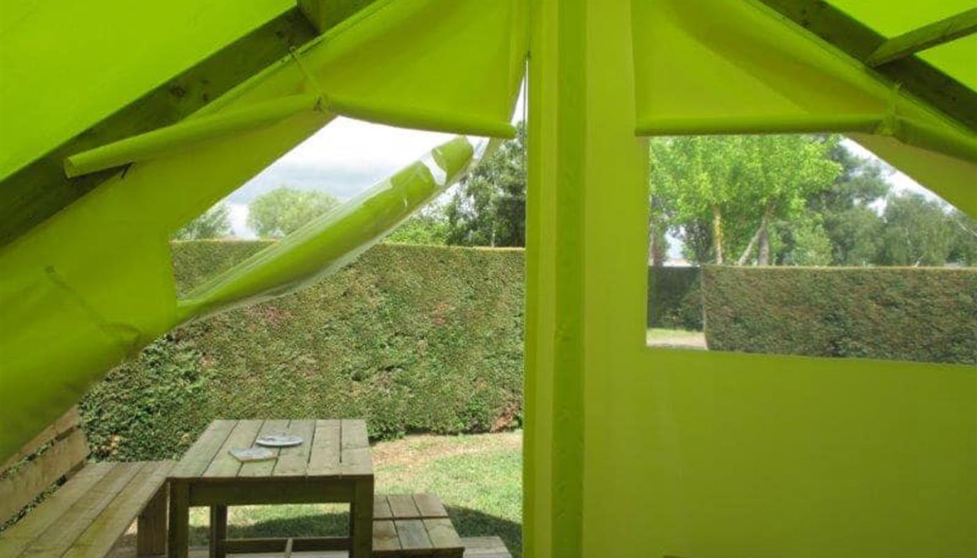 St Gilles Croix de Vie The patio - Ecolodge tent - Camping Europa Vendee - Campsite Europa Saint Gilles Croix de Vie