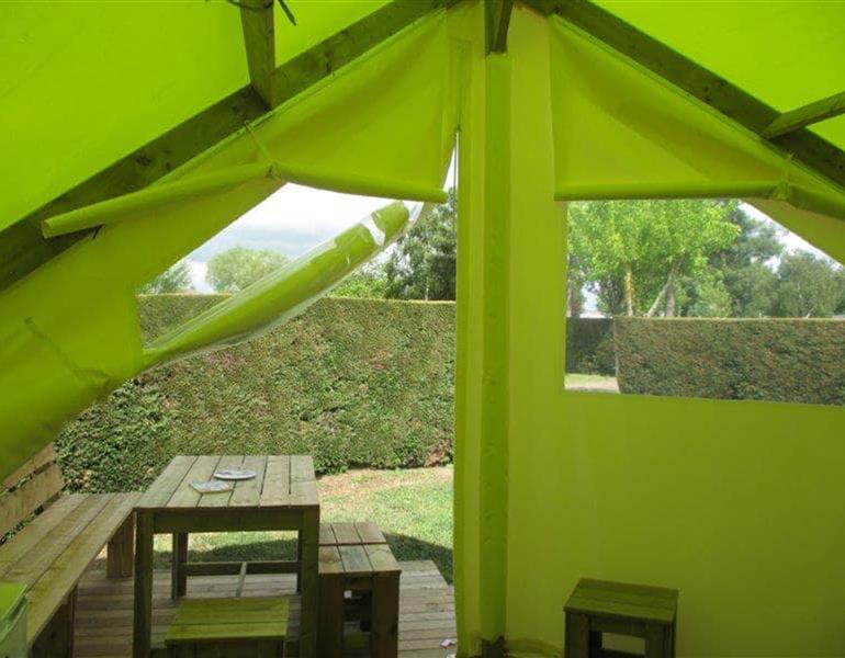St Gilles Croix de Vie The patio - Ecolodge tent - Camping Europa Vendee - Campsite Europa Saint Gilles Croix de Vie